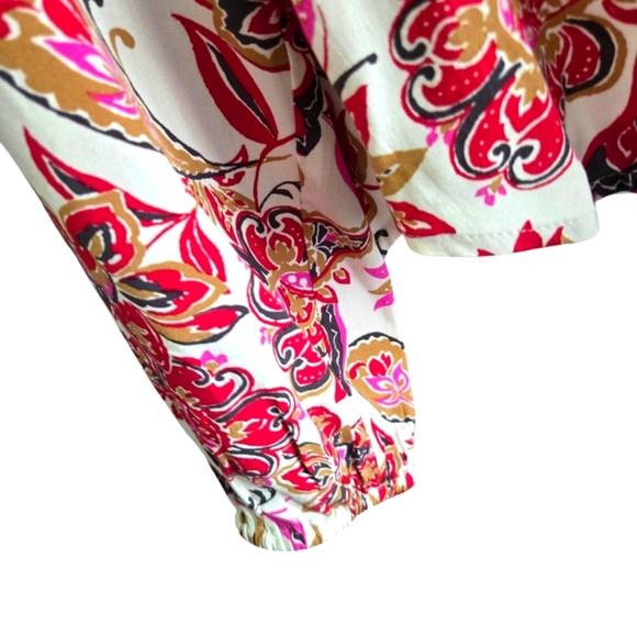 Loft Floral Print Women's Blouse Size Large - Picture 4 of 8